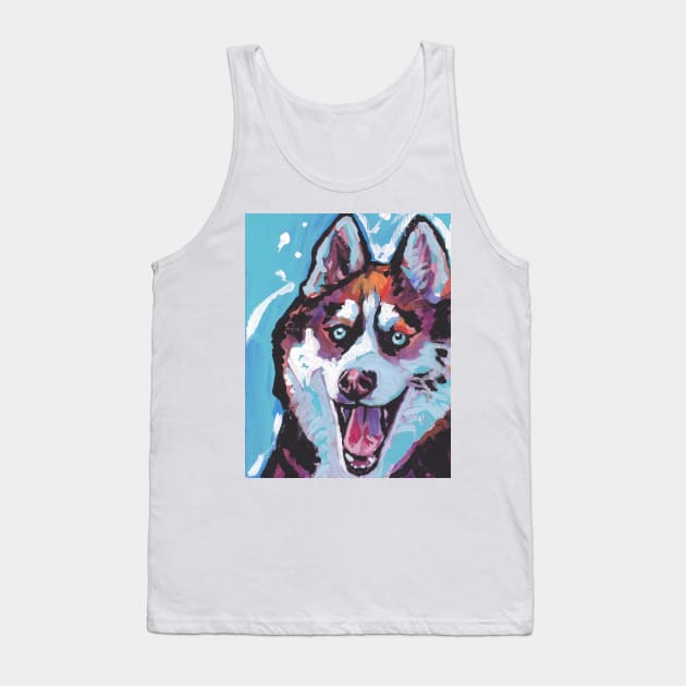 Siberian Husky Bright colorful pop dog art Tank Top by bentnotbroken11